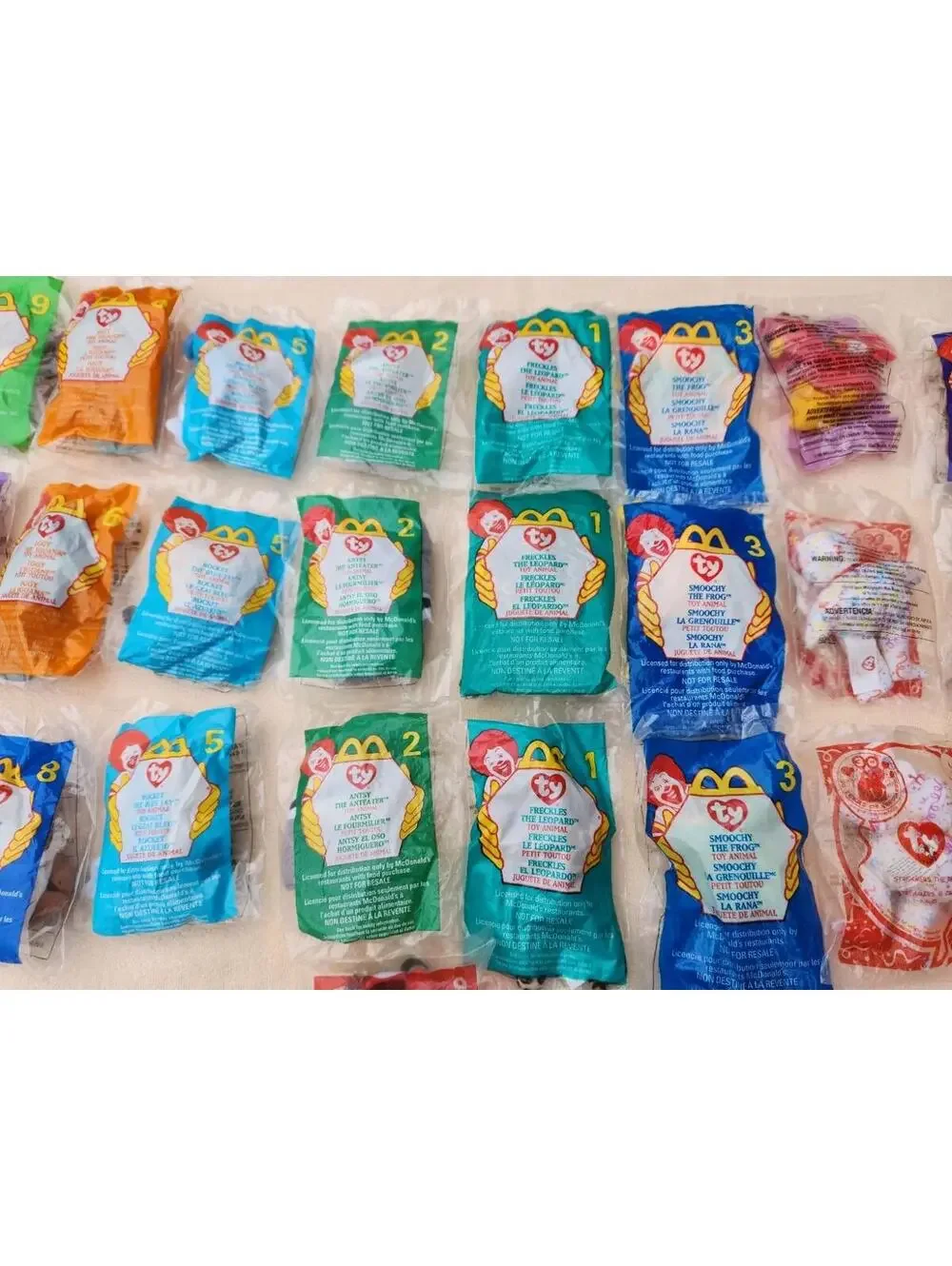 Vintage TY TEENIE BEANIE BABIES - 25 NEW Sealed McDonalds Lot Of 26 Animals